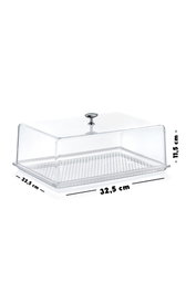 Hermia Plato para Servir Pasteles CLRKS-3 Transparente